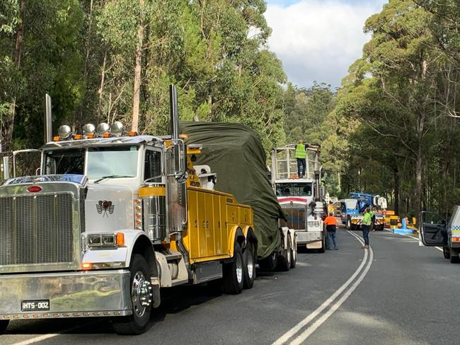 Fatal truck accident on the Arthur Highway Eaglehawk Neck.  Picture: 7 TASMANIA