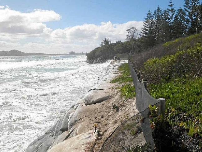 Belongil rock wall. Picture: John Vaughan