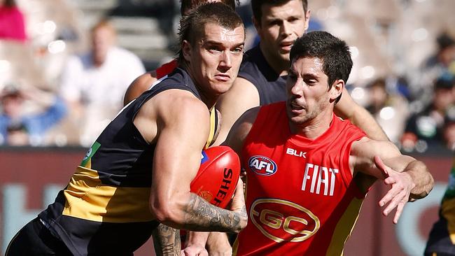 Dustin Martin in action against Gold Coast. Picture: Wayne Ludbey