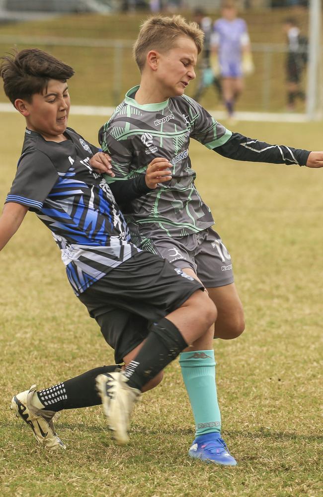 U/12 Football NT (Green Socks) V the FB 9 Academy in the Premier Invitational Football Carnival at Nerang. Picture: Glenn Campbell