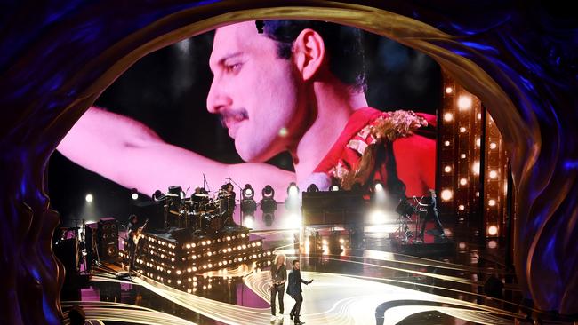 Adam Lambert and Queen perform at the Academy Awards in 2019. Picture: Getty