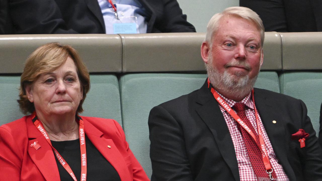 Denise and Bruce Morcombe at Parliament House in Canberra this week as they begin to mark 20 years of the Daniel Morcombe Foundation. Picture: NewsWire / Martin Ollman