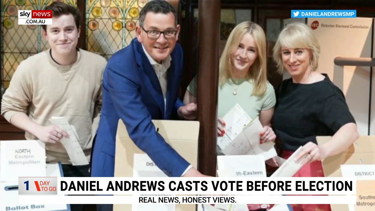 Daniel Andrews casts vote before Saturday's Victorian election