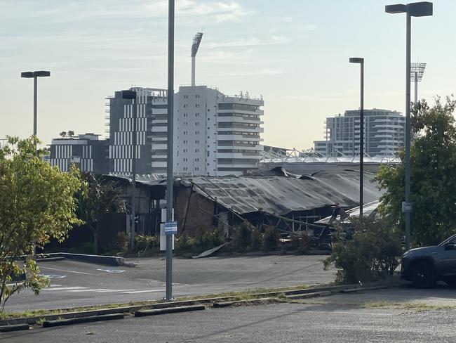 The back of wedding venue The Lussh which was destroyed by a monster fire. Picture: Shayla Bulloch