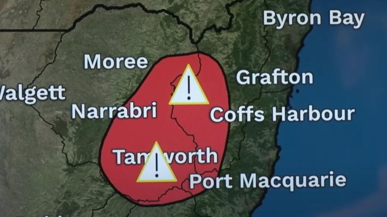 Severe thunderstorms are likely for parts of the Northern Tablelands and the North Western Slopes. Picture: BOM