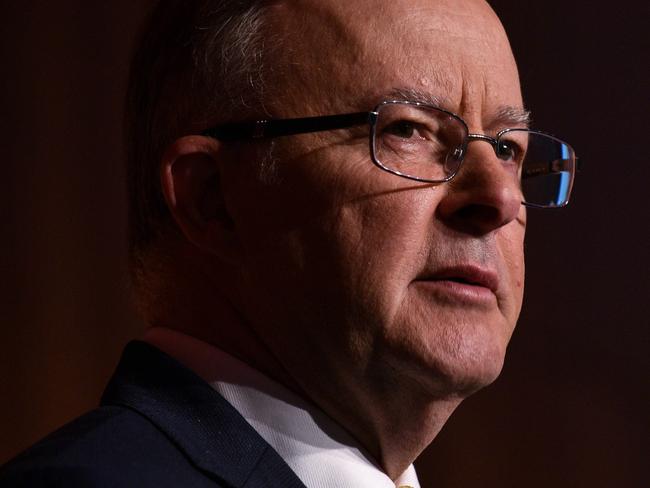 SYDNEY, AUSTRALIA - NewsWire Photos , November 26, 2021: Leader of the Australian Labor Party Anthony Albanese speaks at Tourism and Transport Forum Leadership 2021 Summit. Picture: NCA NewsWire / Flavio Brancaleone