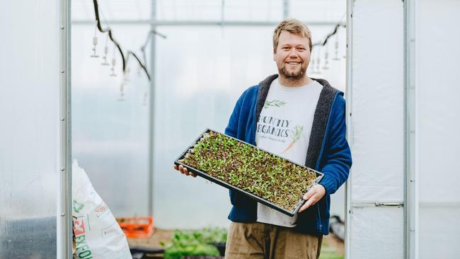 From little things: Jordan Collin from Huntly Organics. Picture: Chloe Smith