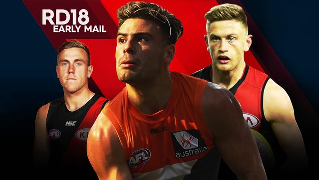 The latest news on the ins and outs for Round 18 in Early Mail.