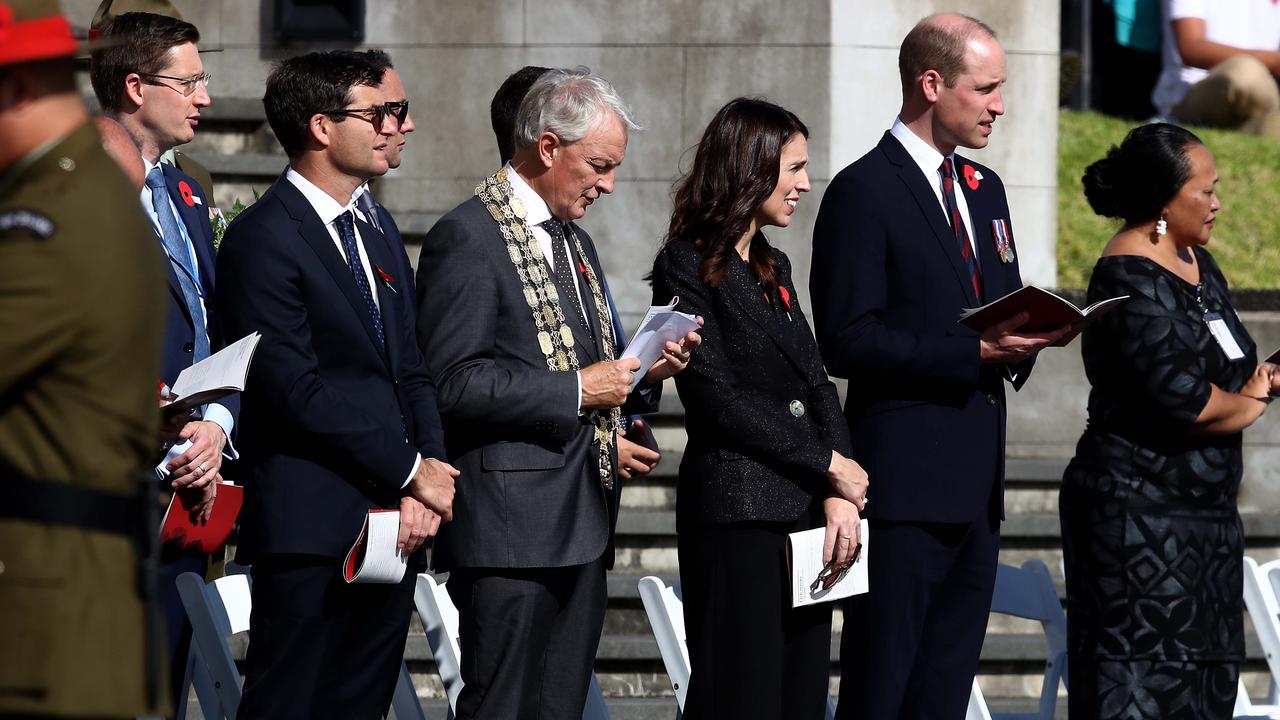 Prince William with Prime Minister Jacinda Ardern. Picture: Getty