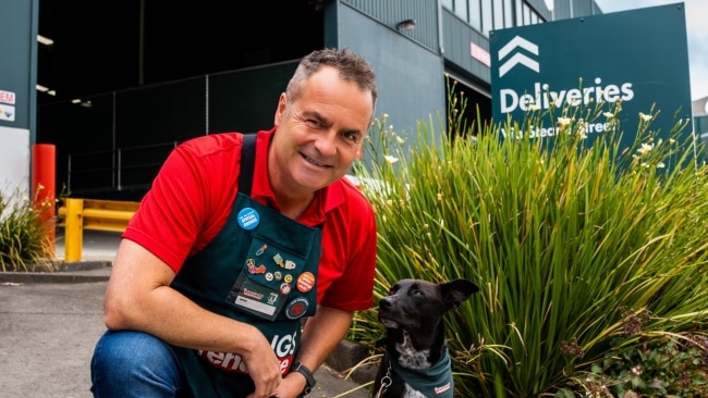 Bunnings Managing Director Mike Schneider, pictured with his dog Henry, noted that upwards of 60 per cent of Australians are pet owners, who would welcome the news. Picture: Supplied