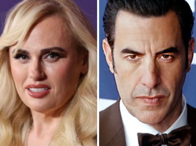 Rebel Wilson and Sacha Baron Cohen.