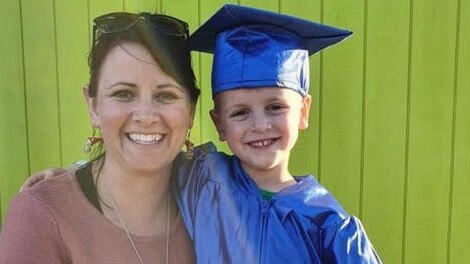 Jess West and her five-year-old son Deighton who was tragically killed when the car they were travelling in was hit by a truck at Kingston just outside of Ballarat.