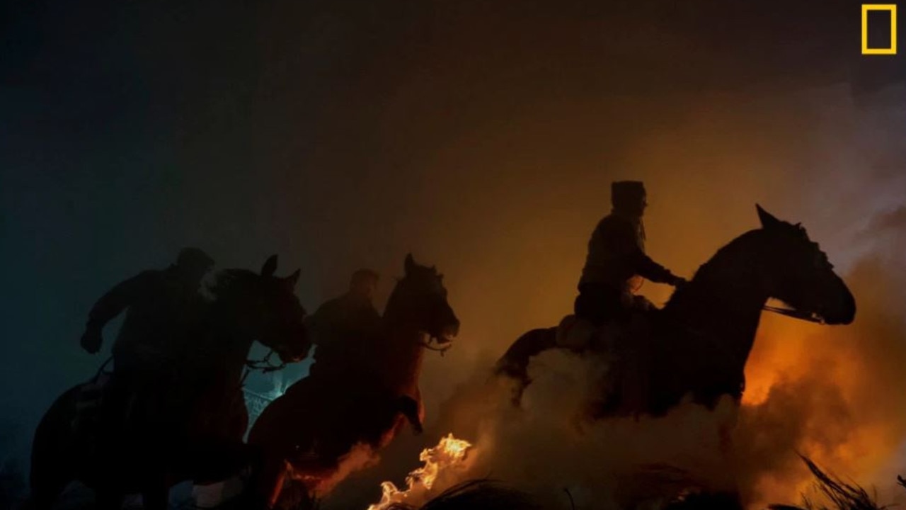 Every year on the feast of Saint Anthony the ceremony of the purification of animals called Las Luminarias is celebrated in Spain. In the province of Avila, horses and horsemen jump over bonfires in the ritual that has been maintained since the 18th century. Picture: Jose Antonio Zamora /National Geographic Travel Photo Contest