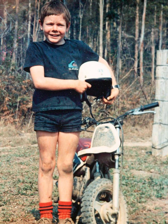 Evans as a young boy. 