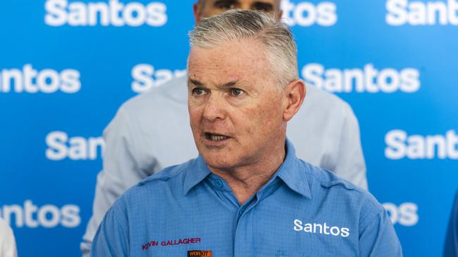 Santos CEO Kevin Gallagher at the Moomba carbon capture and storage plant in South Australia today. Picture – Supplied