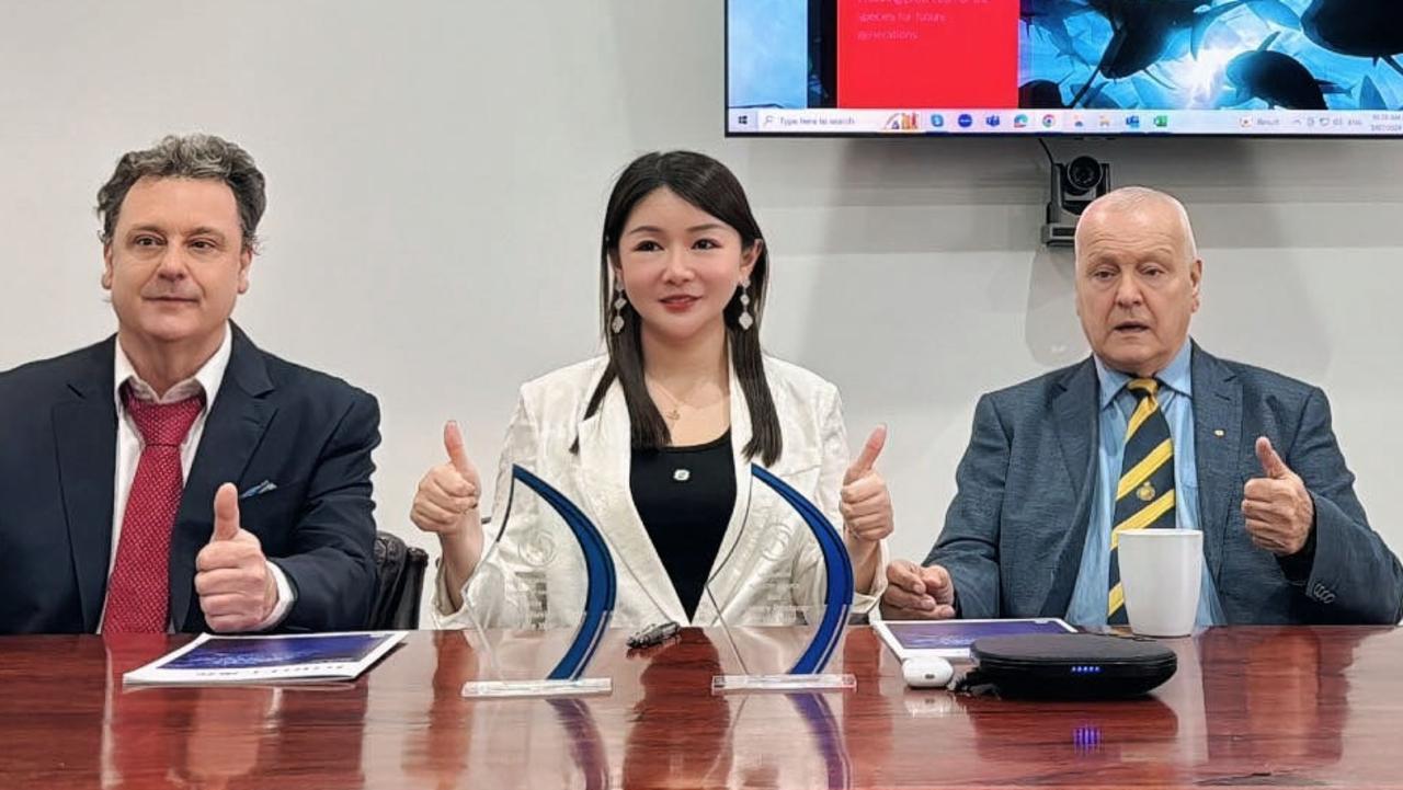 Inking the deal on Wednesday are: (L-R) Marcus Stehr, managing director, Stehr Group, Ms Qin Weiqin, founder and chairwoman of Jorjel and Hagen Stehr, chairman, Stehr Group. Picture: Supplied