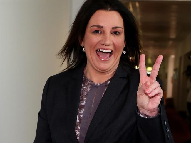 Senator Jacqui Lambie at Parliament House in Canberra. Picture Kym Smith