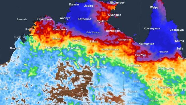 Predicted 7-day rain total in the north of the country to January 16. Picture: WeatherZone