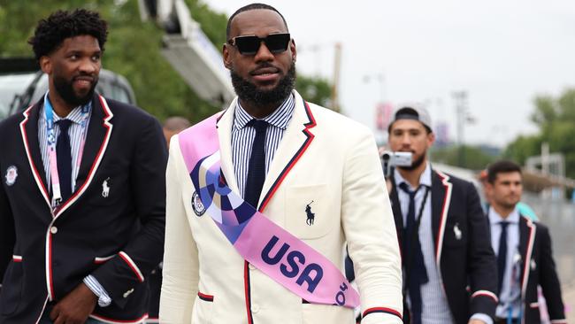 LeBron James at the opening ceremony. Picture: Getty Images