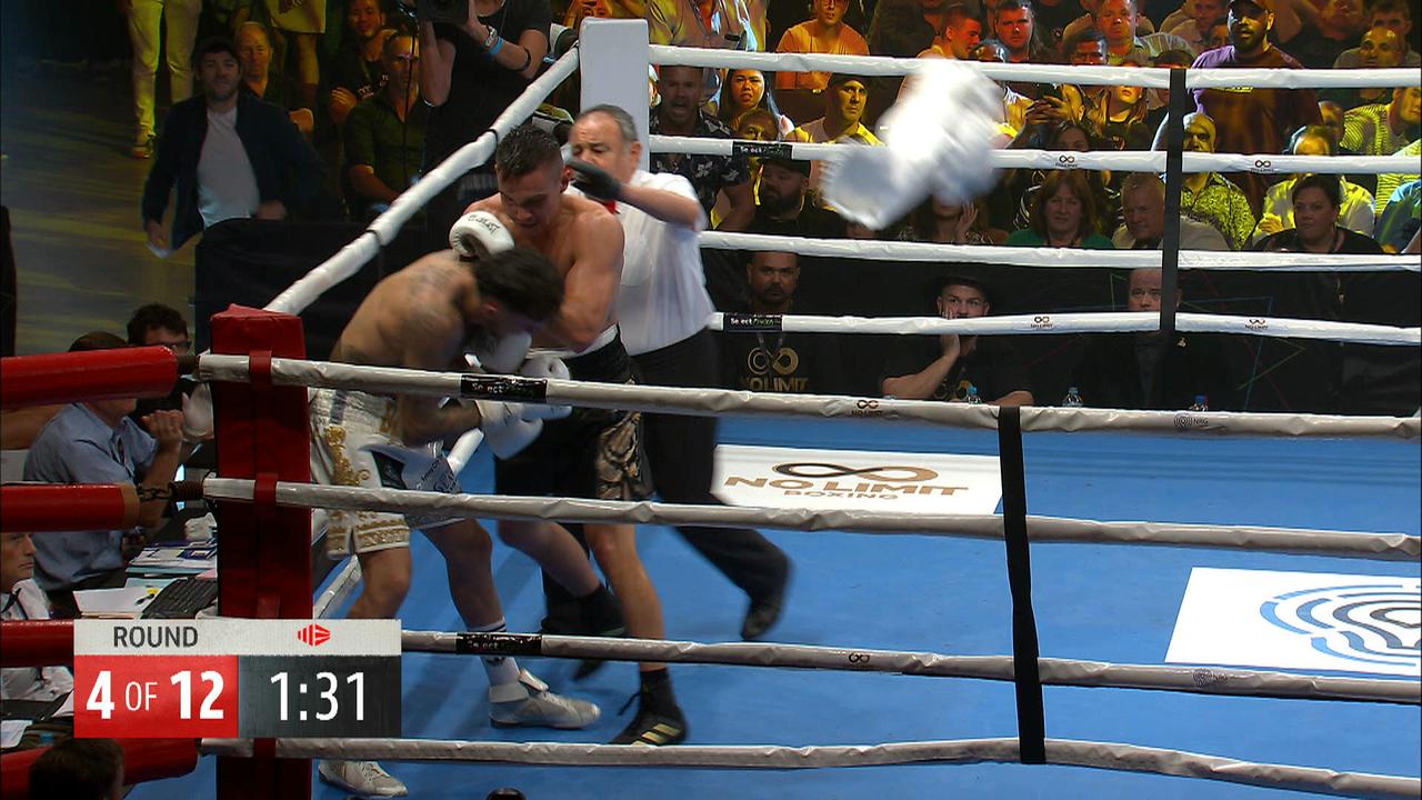 The towel is thrown in by Jeff Fenech for Jack Brubaker.