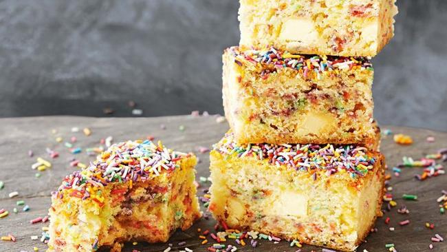 Gooey funfetti blondies. Picture: taste.com.au
