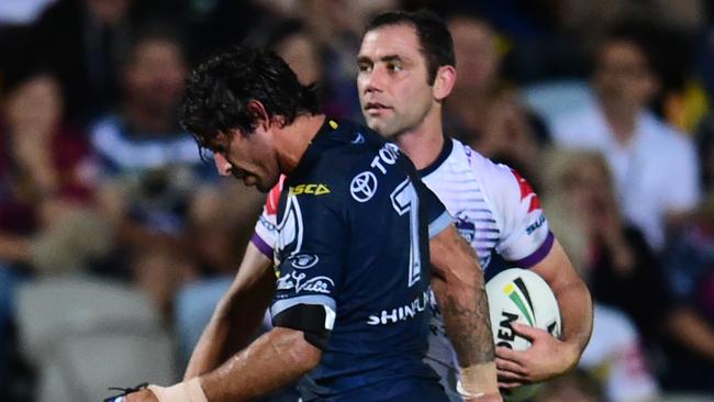 Johnathan Thurston and Cameron Smith cross paths for the last time in the NRL.