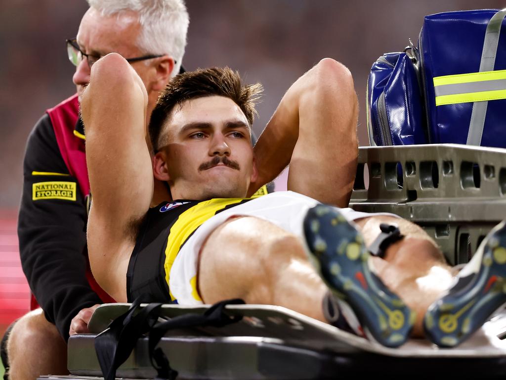 Gibcus will miss the rest of the season after scans confirmed an ACL tear. Picture: Dylan Burns/AFL Photos