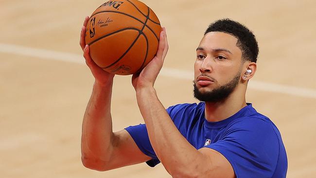 Ben Simmons still needs to work on his shot. Picture: AFP