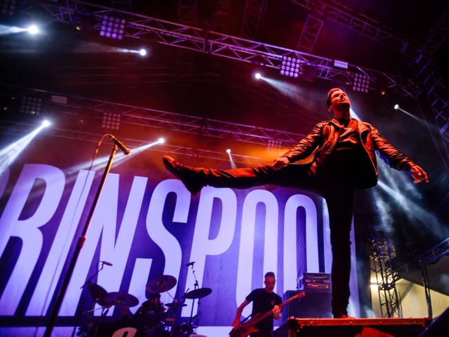 Grinspoon performing at Grooving the Moo in Adelaide, Friday, April 27, 2018. (AAP Image/Morgan Sette)