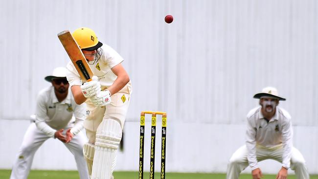 Second grade club cricket between Wests and Wynnum-Manly. Saturday November 25, 2023. Picture, John Gass