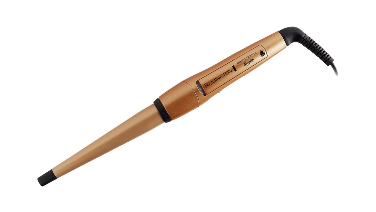Remington Conical Curl Styler Keratin &amp; Argan Oil. Image: The Good Guys.