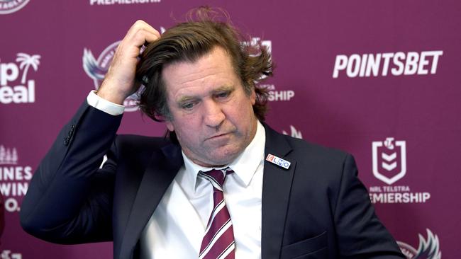 Des Hasler and the Sea Eagles are at loggerheads.