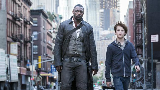 Idris Elba and Tom Taylor in a scene from the movie The Dark Tower, which hit cinemas this year. Supplied by Sony Pictures.