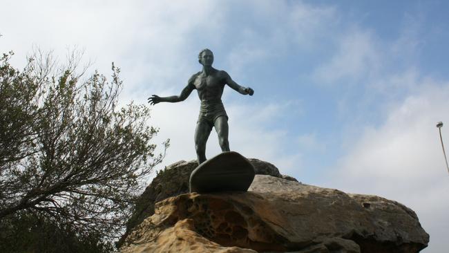 The statue of Duke Kahanamoku at Freshwater. Picture: Matt Grainger