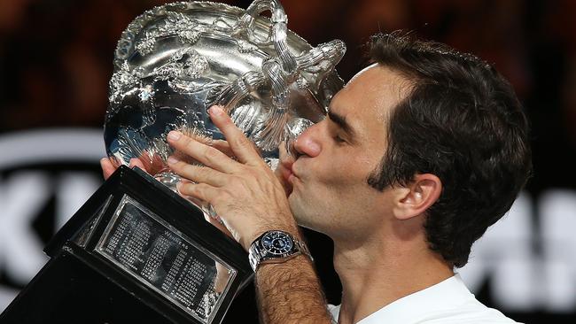 Roger Federer is chasing a hat-trick of Australian Open titles. Picture: Michael Klein