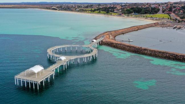 Ferretti International Ottoway supplied the steel used in construction of Whyalla’s circular jetty. Picture: Whyalla City Council