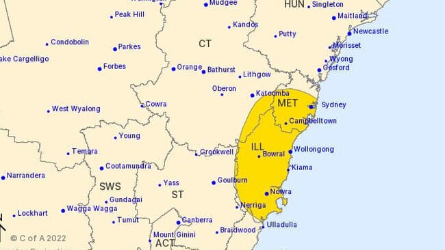 Heavy rainfall and potential flash flooding is expected in the highlighted areas: Picture: Bureau of Meteorology