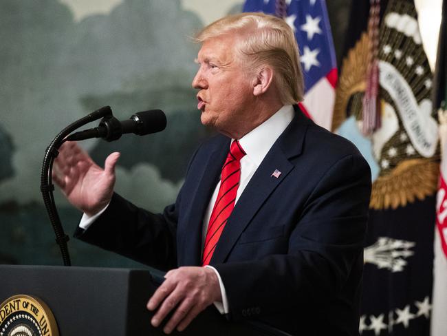 US President Donald Trump says that the death of al-Baghdadi, the shadowy leader of the Islamic State group, is bigger news than the death of bin Laden in 2011. Picture: AP Photo