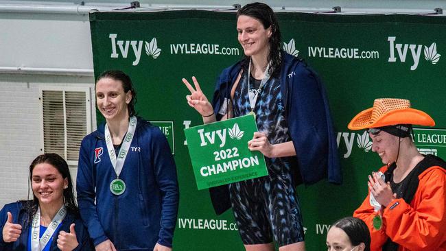 Transgender swimmer Lia Thomas has dominated NCAA swim meets this season Picture: AFP