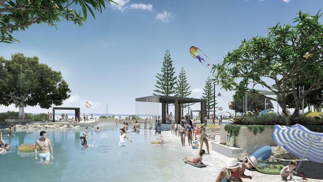 An artist’s impression of the Walker Corporation’s $1.4 billion proposed Toondah Harbour project.