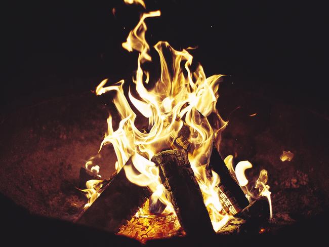 Two men were injured after an accelerant was thrown onto a bonfire in Goomboorian. Photo of a generic campfire (istock)