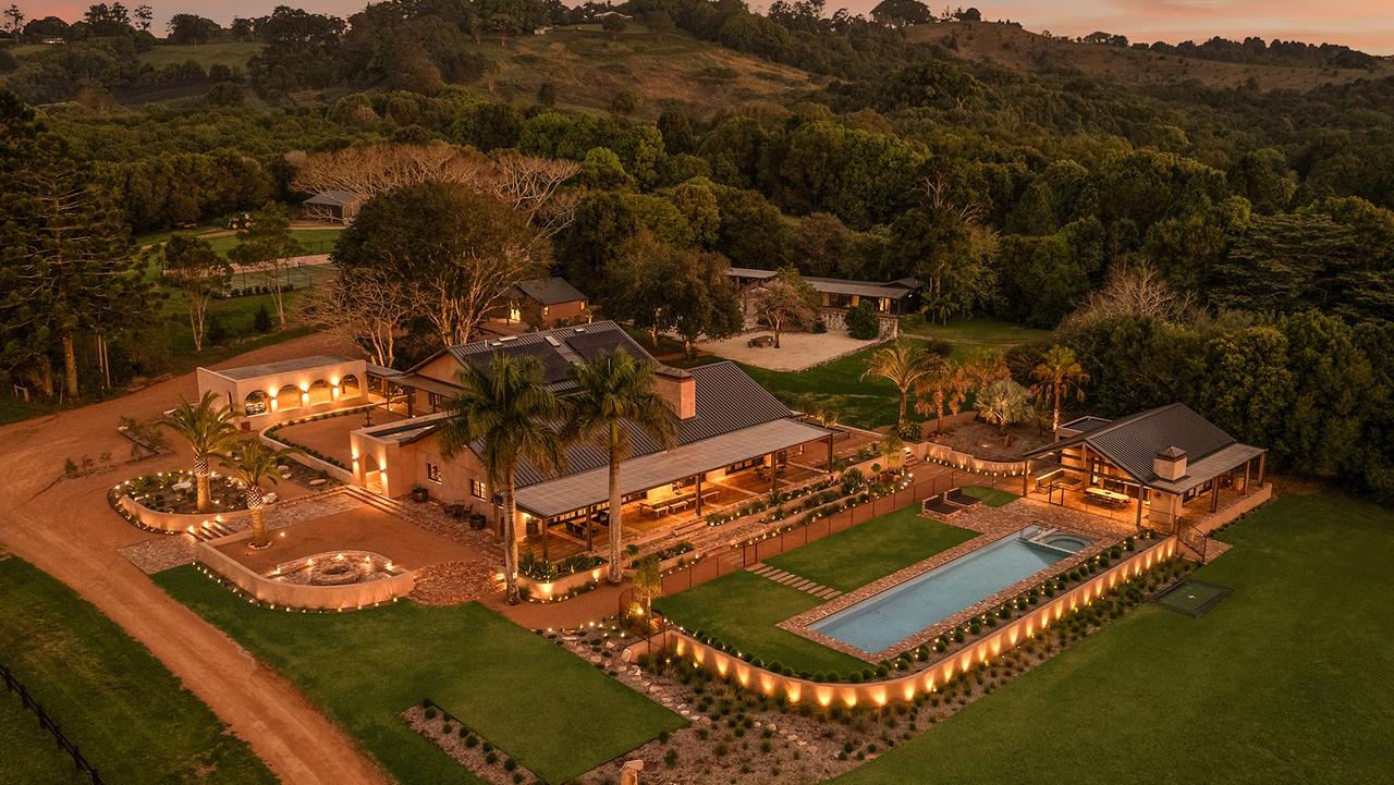 An aerial view of Copperstone ... luxuries include a wellness centre with a sauna, stream room and ice bath, a tennis court, a pool house alongside a 25m mineral pool and a games room.