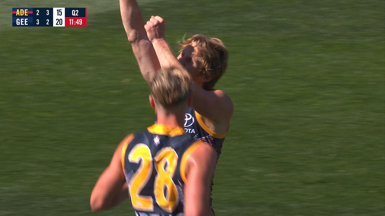 Rory Sloane paid tribute to his stillborn son Leo after kicking a goal against Geelong.