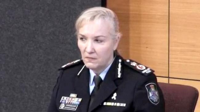 Police Commissioner Katarina Carroll during the commission of inquiry. Picture: Supplied