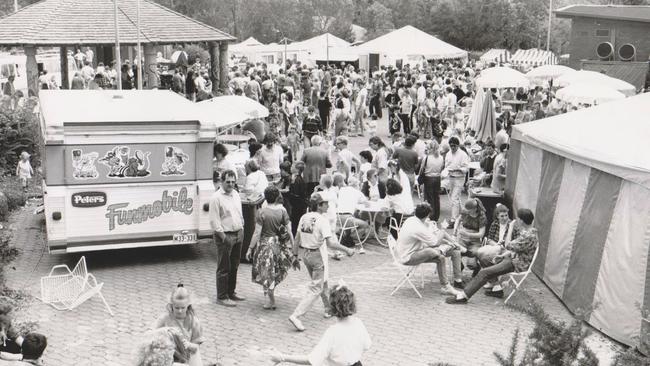 The Stringybark Festival crowd in 1990.