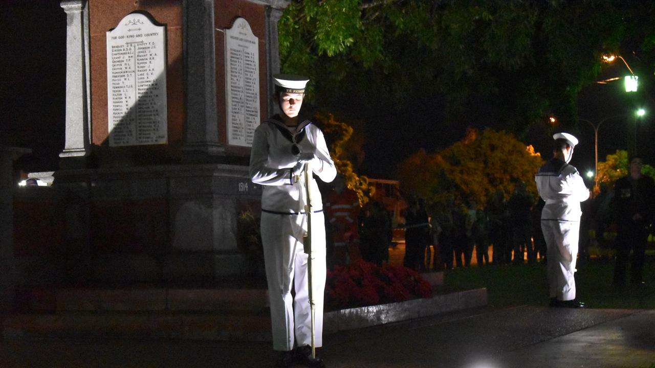 Mackay Anzac Day 2021 Dawn Service at Jubilee Park cenotaph. Picture: Tara Miko