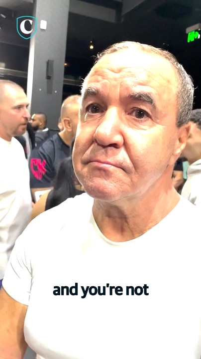 Emotional Jeff Fenech tears up at weigh-ins