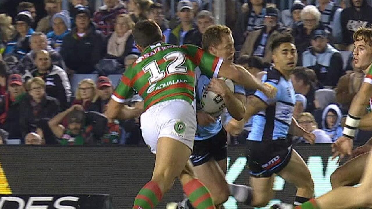 Sam Burgess' hit on Matt Moylan