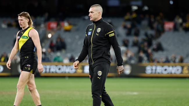 Dusty is said to have checked out. (Photo by Michael Willson/AFL Photos via Getty Images)