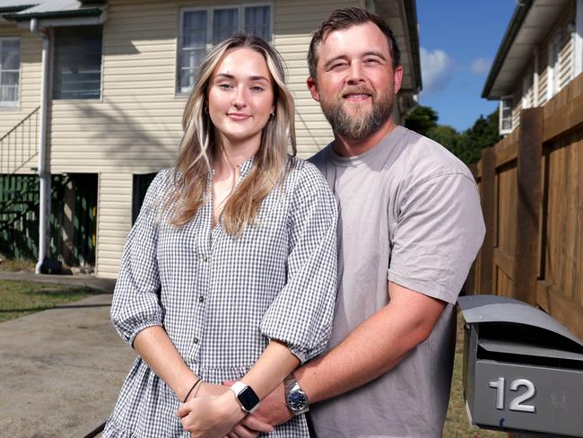 Miki Ellis & Daniel Walker, are young homeowners who are part of a growing trend of couples choosing a House/mortgage over marriage, Banyo, on Friday 21st February 2025 - Photo Steve Pohlner